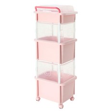 SNS 方形收納推車 A款 3層, 粉色