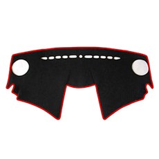 REX.D 防滑儀錶板避光墊 雪佛蘭 Spark 導航嵌入型, 1個, 黑色 + 紅邊