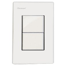 Homecoco 素面嵌入式雙開關 白色, 1個