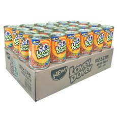 러비더비 강아지 대용량 간식 캔, 혼합맛(치킨/소고기), 375g, 24개