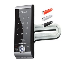 에버넷 초이스글라스T 디지털도어락 NF-T-NK-S + 터치키 3p