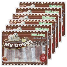 마이도기 강아지 건조간식, 오리우유껌, 300g, 6개