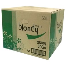 blondy 大捲筒衛生紙 2層 天然木漿 300m, 16捲, 1個