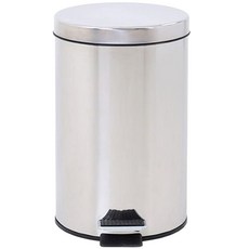 不鏽鋼踏板靜音垃圾桶, 1個, 混合顏色