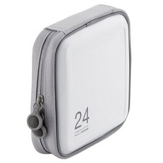 24 個半硬 CD 盒, CCD-H24WH, 白色的