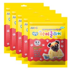 아모스 탱탱 아이클레이 파우치 5p, 빨강, 110g, 5개