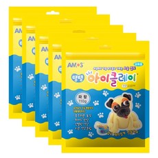 아모스 탱탱 아이클레이 파우치 5p, 파랑, 110g, 5개