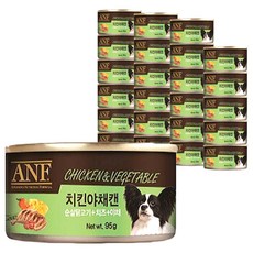 ANF 강아지 간식캔, 치킨 + 야채 혼합맛, 95g, 24개