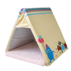 DEOPLLAE The Flare Triangle Dog House 海綿墊, 臘腸犬（DTP），靠墊（粉色）