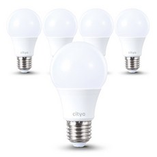 씨티오 엘이디 화이트 전구 8W, 전구색, 5개