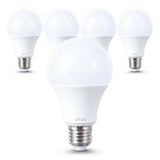 씨티오 LED 화이트 전구 12W, 전구색, 5개