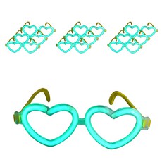 PARTYSHOW 演唱會夜光眼鏡, 愛心綠色, 10入