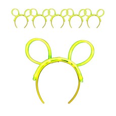 PARTYSHOW 演唱會夜光髮箍, 黃色, 6入