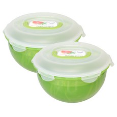 락앤락 수박 야채 보관통 그린 HSM958G, 8L, 2개