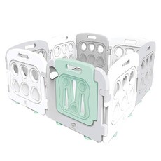 야야 이음 베이비룸 문 + 펜스 7p, 그레이 + 화이트, 1개