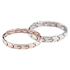 Gellaluce 鍺保健手鍊玫瑰金+銀白, 1套