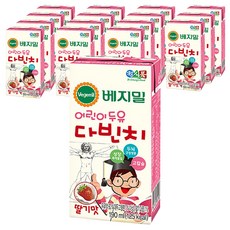 베지밀 다빈치 어린이두유 190ml, 딸기맛, 16개
