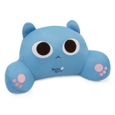 ANINARA 貓咪造型網眼腰墊 S號, 空（藍）