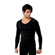 GearX 男士常規季節性長袖 V 領打底上衣