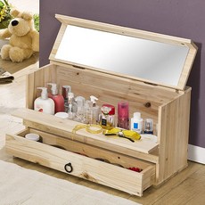 포메리트 리브 와이드 사각화장대, 브라운