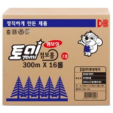 Tomi 동방제지 2겹 엠보싱 점보롤 300m, 16롤, 1개