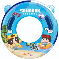 充氣扶手兒童游泳圈 75cm, 混色, 1個