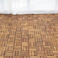 Joeun Living 網格型組裝木地板, 天然, 10片