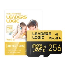 LEADERS LOGIC micro SDXC UHS-I U3 V30 A1 記憶卡 CLASS10, 256GB, 1個