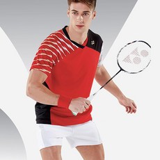 YONEX 男款拼色運動短袖T恤 61TS024MRD+3分褲 61PH001UWH