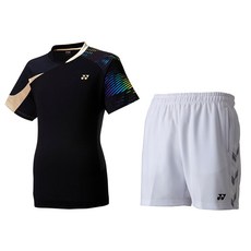 요넥스 배드민턴 상하의 세트 티셔츠 61PH002UWH + 반바지 61TS026MBK