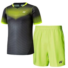 YONEX 男款運動短袖上衣 73TS009MGY+運動短褲 79PH001UN
