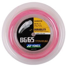 YONEX BG-65TI(2)/羽球拍線/線/線/20次 BG-65TI(2)/白色(011), BG-65TI(2)/粉紅色(026)