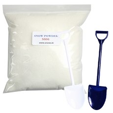 第一產業開發 雪粉 玩雪 人造雪 500g + 雪鏟 隨機出貨, 混合顏色, 1個