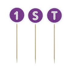 와니데코 미니파티픽 데코용품 1ST, 퍼플, 1개