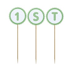 와니데코 미니파티픽 데코용품 1ST, 화이트 + 연그린, 1개