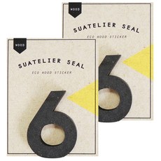 슈아뜰리에 1734 wood 55 x 70 mm 디자인 스티커, 6, 2개