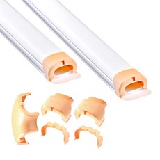 DECLU Cable Deco Plus 2M 設計款電線整理槽全配套組 雙倍尺寸, 白色, 起司色蓋, 1個