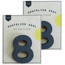 슈아뜰리에 1736 wood 55 x 70 mm 디자인 스티커, 8, 2개