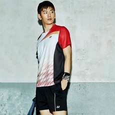 YONEX 男士運動T-襯衫73TS007MWH +短褲71PH007MBK上下設置