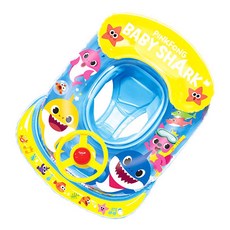 兒童汽車造型游泳圈, 藍色, 1個