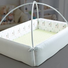 오가닉빈 유아 범퍼침대 특대형, 카키(여우야)