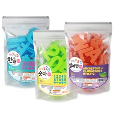 자석나라 자석글자 리필형 3종 랜덤 발송, 1세트, 65피스