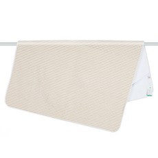 Natura Organic 竹纖維防水墊, 白色 茶色條紋款