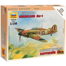 즈베즈다 1:144 British Fighter Hurricane Mk-1 Snap Kit 프라모델, 1개
