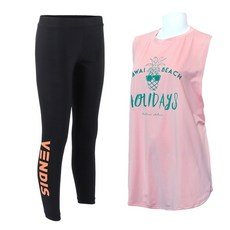 벤디스 여성용 자외선차단 파인애플맨 C270 + 솔라 워터레깅스 A803 래쉬가드 세트