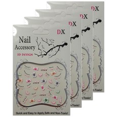 Jungin Art 指甲貼, 34-3D, 4個