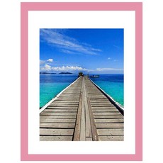 이코디 우드 팝 포토액자 A형, 핑크