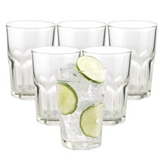 럭키글라스 텀블러 유리컵 420ml, 6개