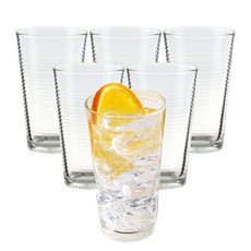 三好玻璃 V型條紋玻璃杯 460ml LG-125316, 單一顏色, 6個