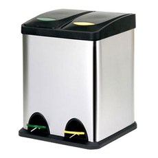 mir 腳踏式雙格垃圾桶 30L, 1個, 混色